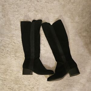 STEVE MADDEN GISELLE Black Knee-High Women's Boots